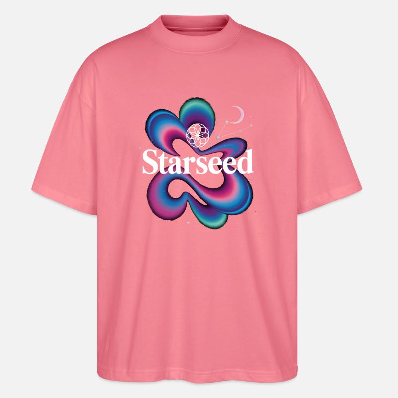 Starseed Farbwirbel Logo - Stanley/Stella Oversized Unisex Bio T-Shirt Blaster 2.0 - Pink 