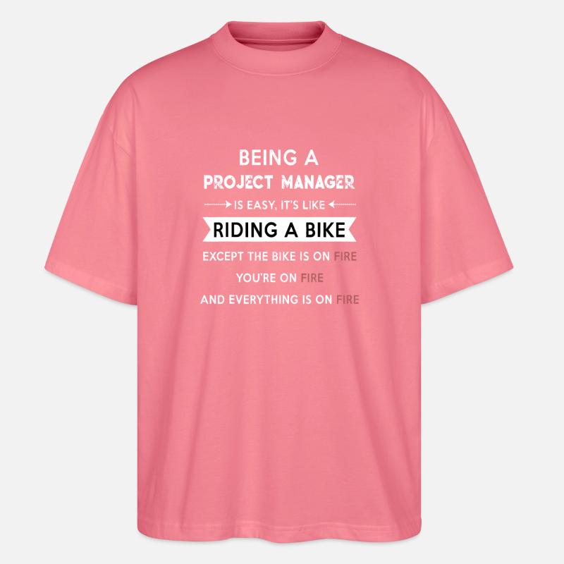 Projektleiter im Feuer - Stanley/Stella Oversized Unisex Bio T-Shirt Blaster 2.0 - Pink 