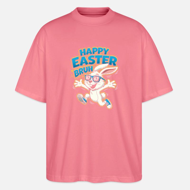 Easter Bruh Bunny Sunglasses - Stanley/Stella Oversized Unisex Bio T-Shirt Blaster 2.0 - Pink 