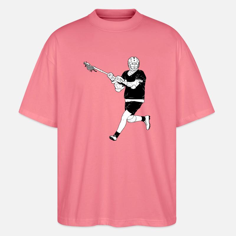 Joueur de crosse noir et blanc - T-shirt bio Blaster 2.0 coupe oversize Stanley/Stella Unisexe - rose 