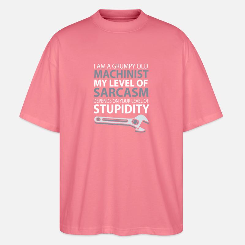 Locksmith Mechanic Mechanical Engineering CNC - Stanley/Stella Oversized Unisex Organic T-shirt Blaster 2.0 - pink joy