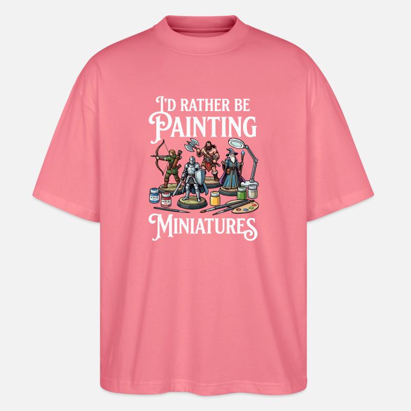 Lieber Miniaturen malen - Stanley/Stella Oversized Unisex Bio T-Shirt Blaster 2.0 - Pink 