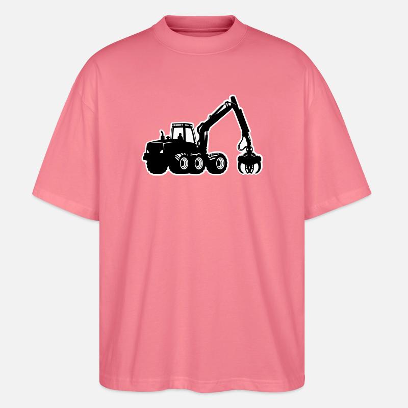 Harvester Silhouette - Stanley/Stella Oversized Unisex Bio T-Shirt Blaster 2.0 - Pink 