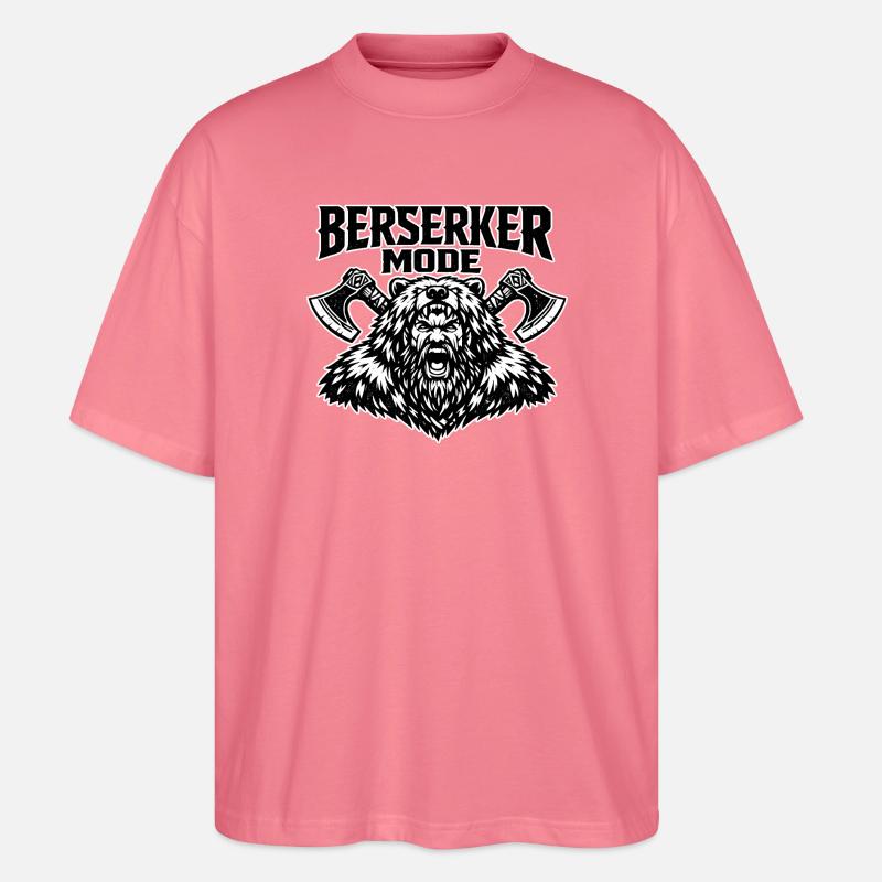 Berserker-Mode Bärachse - Stanley/Stella Oversized Unisex Bio T-Shirt Blaster 2.0 - Pink 