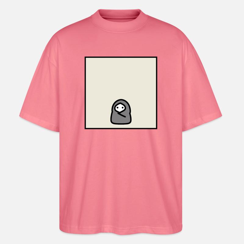 Introverti Cocoon Personnage minimal de mème - T-shirt bio Blaster 2.0 coupe oversize Stanley/Stella Unisexe - rose
