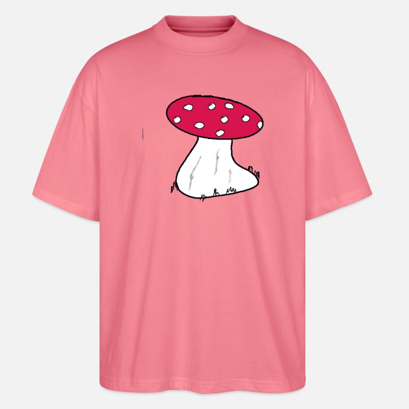 Motif de dessin animé Red Toadstool - T-shirt bio Blaster 2.0 coupe oversize Stanley/Stella Unisexe - rose 