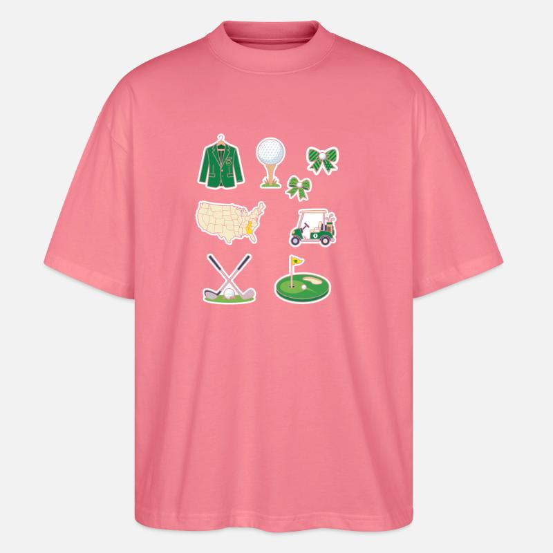 Golf-Universum Sticker-Set - Stanley/Stella Oversized Unisex Bio T-Shirt Blaster 2.0 - Pink 