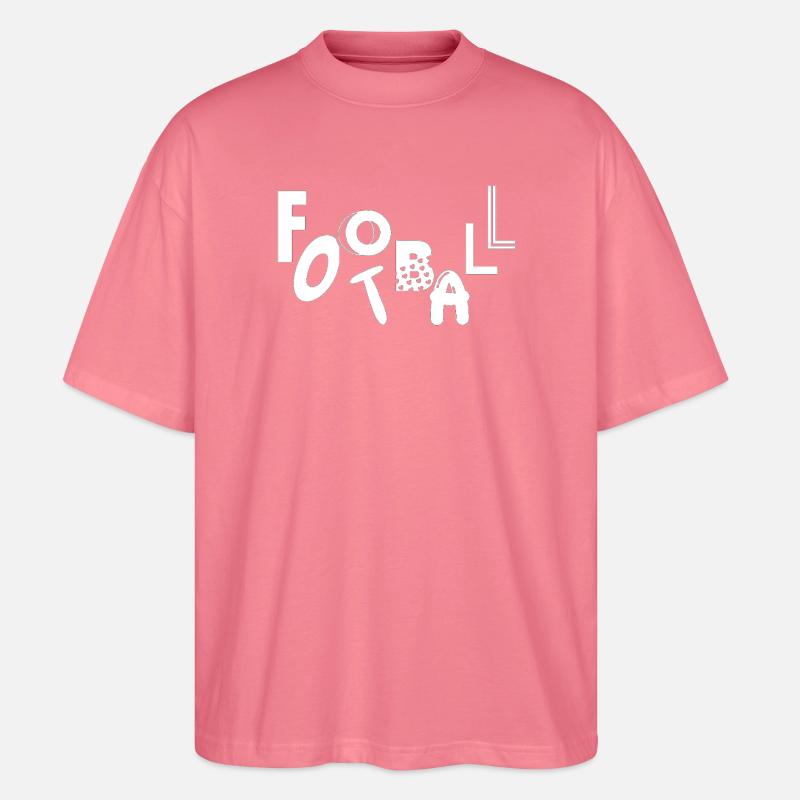 Leopardendruck-Lebensmittelbuchstaben - Stanley/Stella Oversized Unisex Bio T-Shirt Blaster 2.0 - Pink 