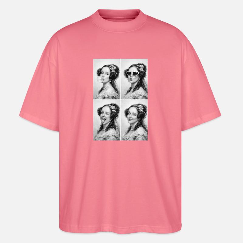 Ada Lovelace Collage - Stanley/Stella Oversized Unisex Bio T-Shirt Blaster 2.0 - Pink 