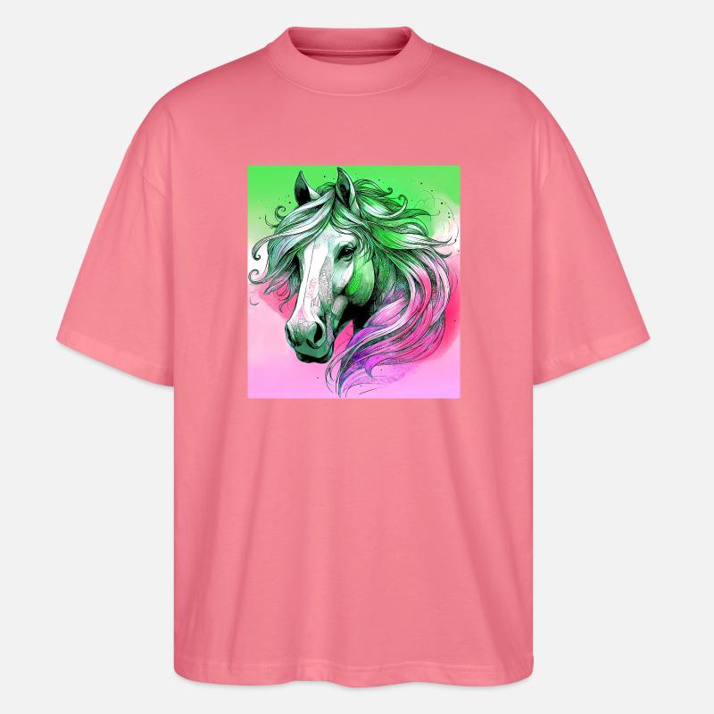 Pferd - Stanley/Stella Oversized Unisex Bio T-Shirt Blaster 2.0 - Pink 