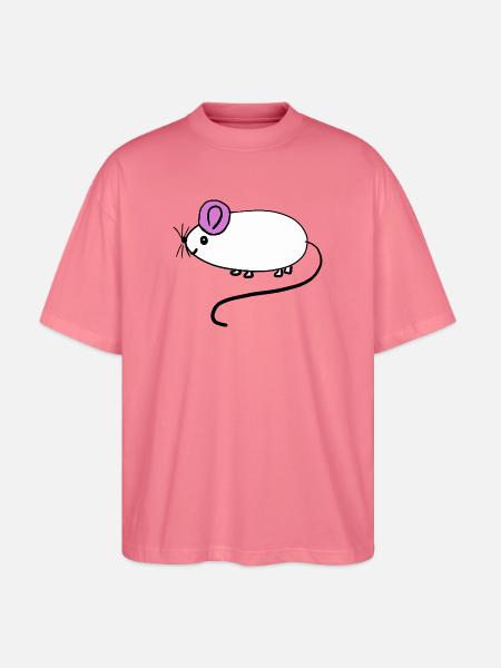 Mouse Rat Rodent Kids Baby - Stanley/Stella Oversized Unisex Organic T-shirt Blaster 2.0 - pink joy