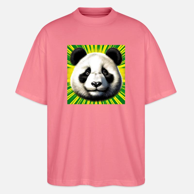 Panda - Stanley/Stella Oversized Unisex Bio T-Shirt Blaster 2.0 - Pink 