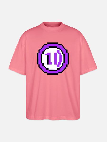 Arcade Coin 10 Years Anniversary - Stanley/Stella Oversized Unisex Organic T-shirt Blaster 2.0 - pink joy