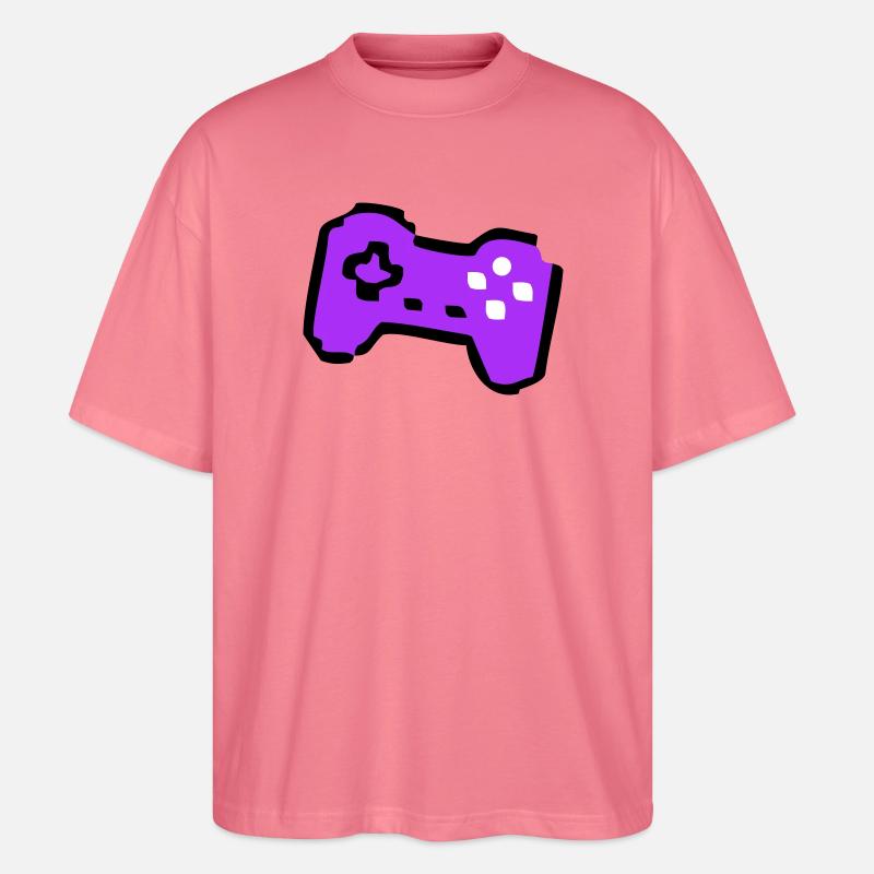  Schräger Retro Controller Gamer - Stanley/Stella Oversized Unisex Bio T-Shirt Blaster 2.0 - Pink 