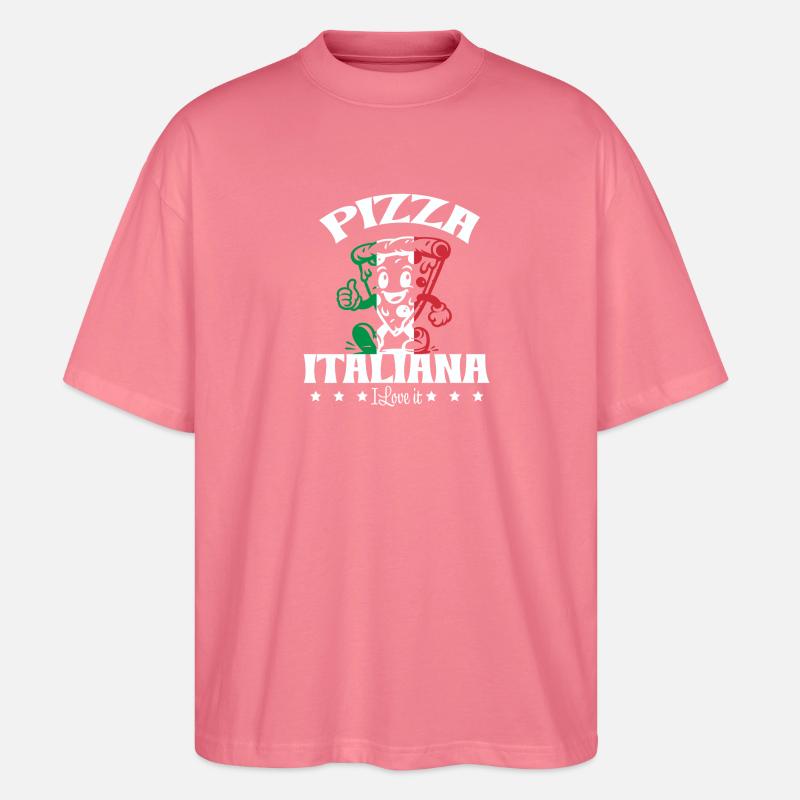 Ich liebe Pizza - Stanley/Stella Oversized Unisex Bio T-Shirt Blaster 2.0 - Pink