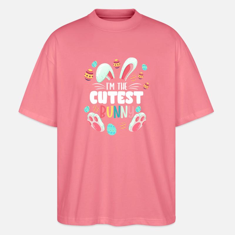 Süßes Osterhasen-Tee - Stanley/Stella Oversized Unisex Bio T-Shirt Blaster 2.0 - Pink