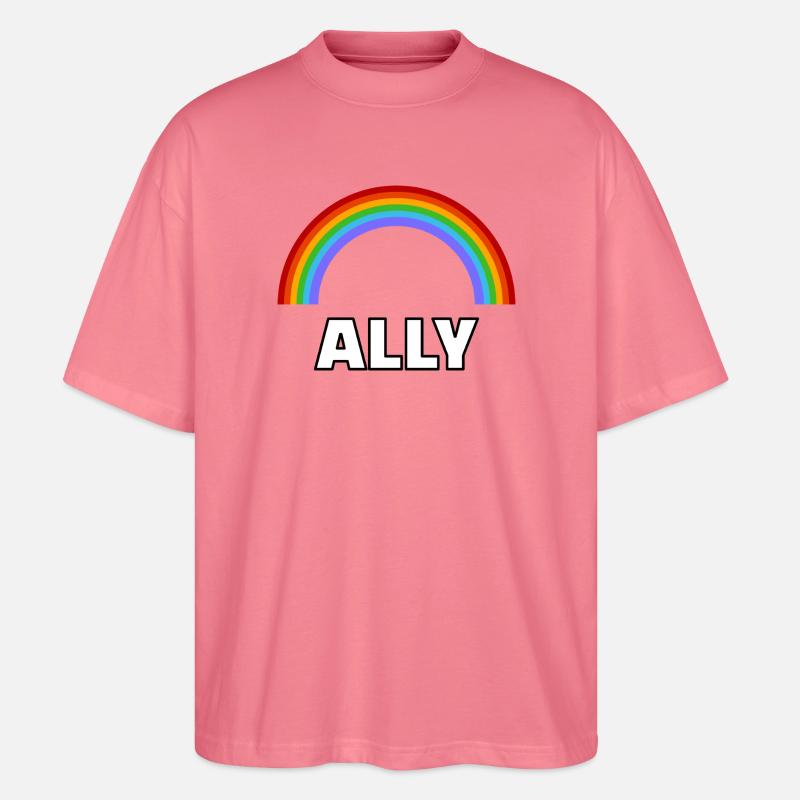 Ally Rainbow Pride LGBT-Allianz - Stanley/Stella Oversized Unisex Bio T-Shirt Blaster 2.0 - Pink 