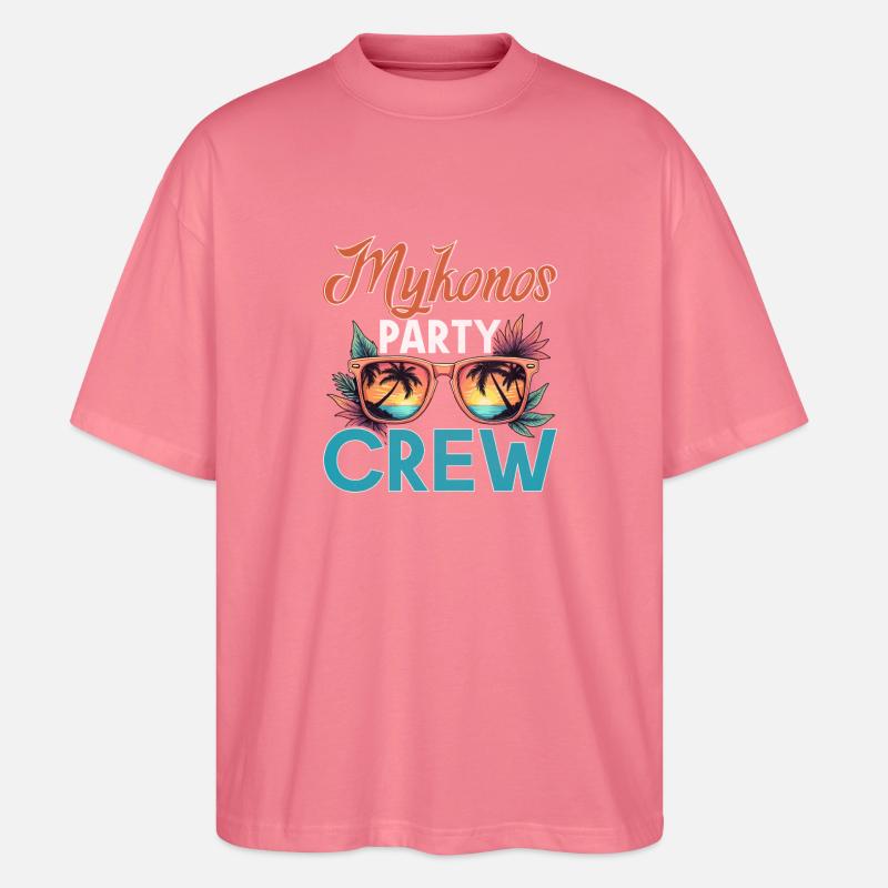 Mykonos Crew - Stanley/Stella Oversized Unisex Bio T-Shirt Blaster 2.0 - Pink 