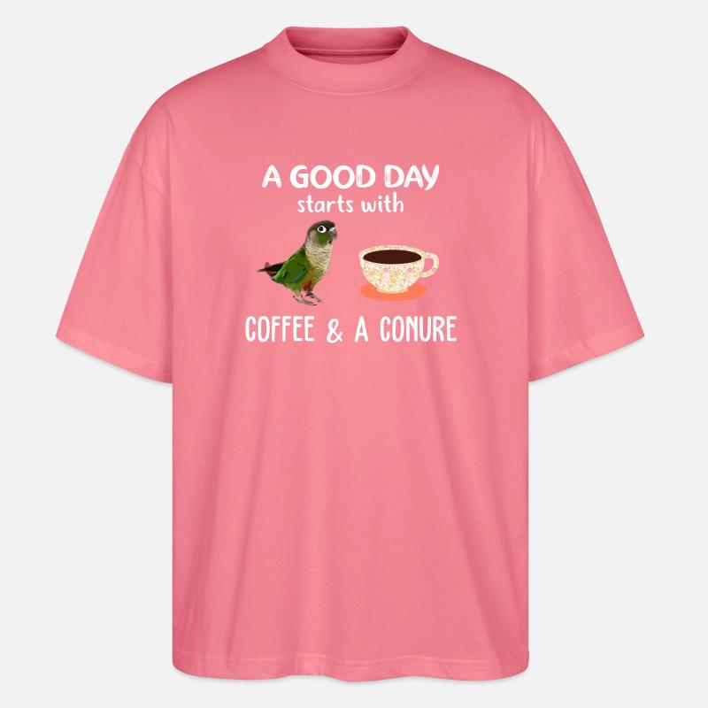 Thé matinal Conure Coffee - T-shirt bio Blaster 2.0 coupe oversize Stanley/Stella Unisexe - rose