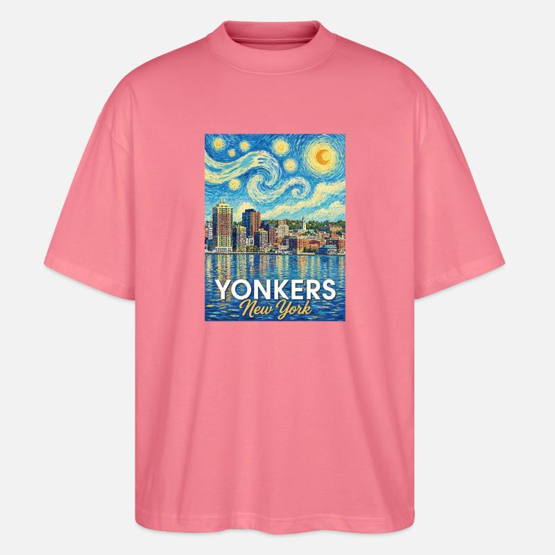 Yonkers, New York - Stanley/Stella Oversized Unisex Bio T-Shirt Blaster 2.0 - Pink 