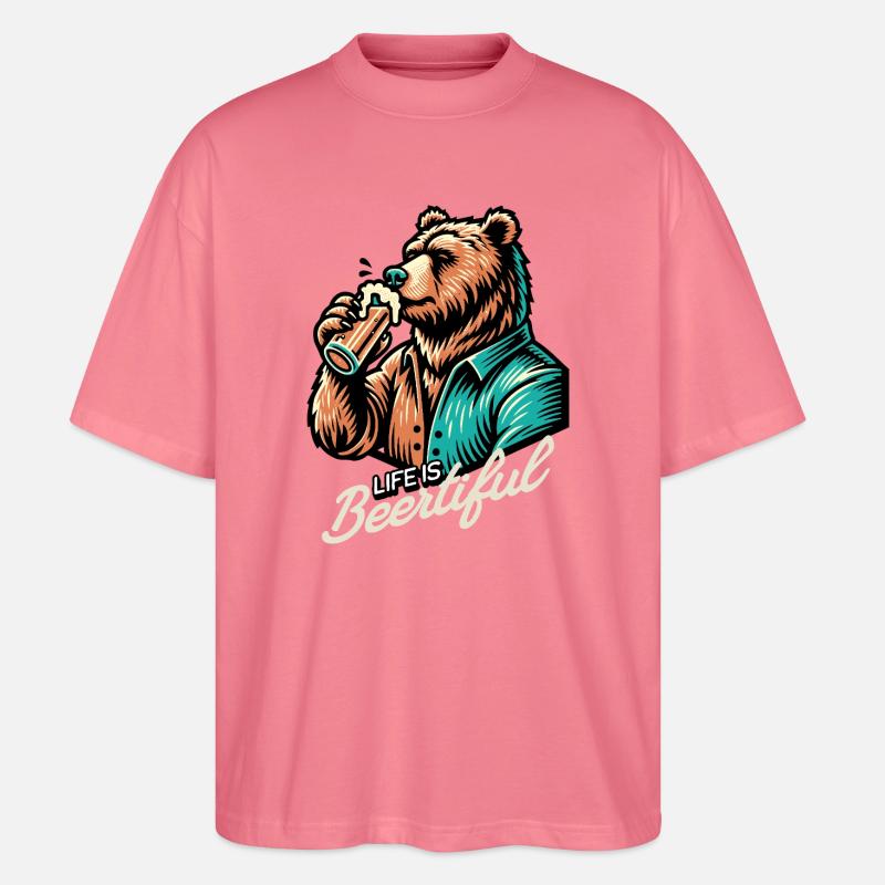Vie de boisson - T-shirt bio Blaster 2.0 coupe oversize Stanley/Stella Unisexe - rose 