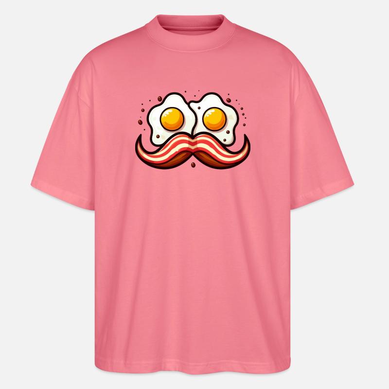 Retro-Ei-Schnurrbart - Stanley/Stella Oversized Unisex Bio T-Shirt Blaster 2.0 - Pink