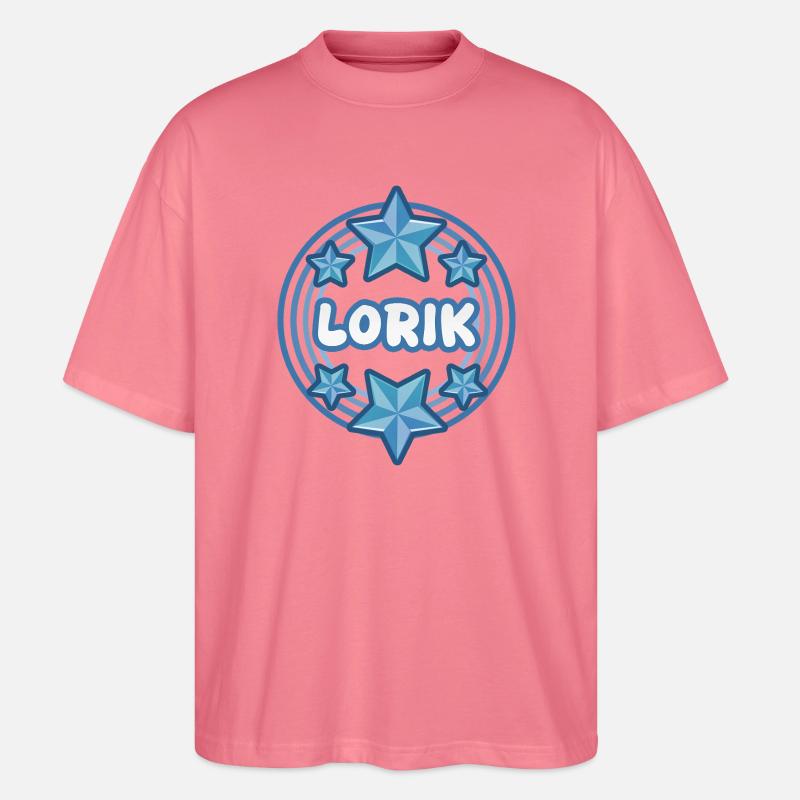 First name Lorik - Stanley/Stella Oversized Unisex Organic T-shirt Blaster 2.0 - pink joy 