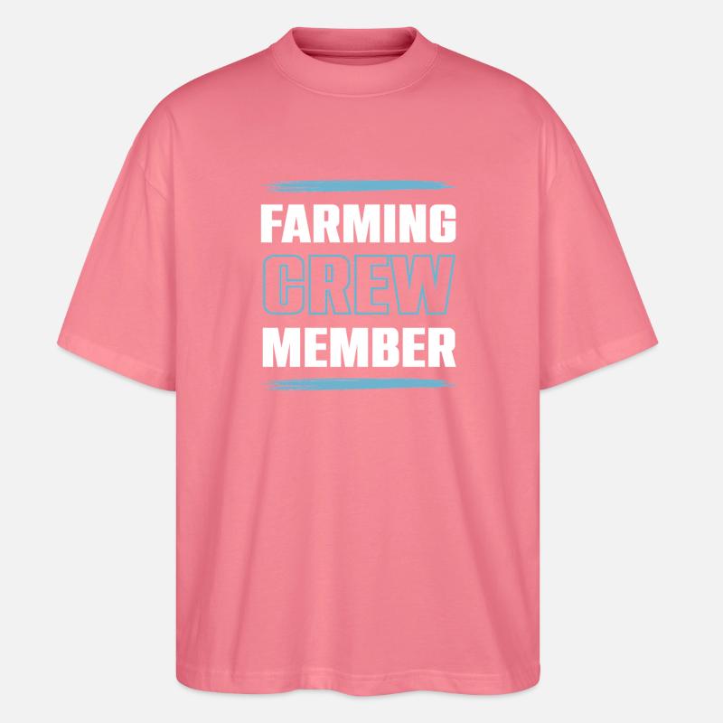 Farming Crew - Stanley/Stella Oversized Unisex Bio T-Shirt Blaster 2.0 - Pink 
