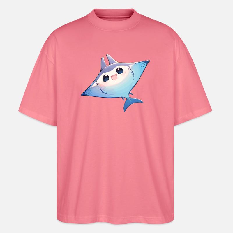 Rays Manta Rays - Stanley/Stella Oversized Unisex Organic T-shirt Blaster 2.0 - pink joy 