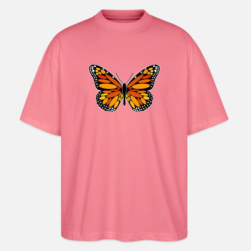 Papillon monarque - T-shirt bio Blaster 2.0 coupe oversize Stanley/Stella Unisexe - rose