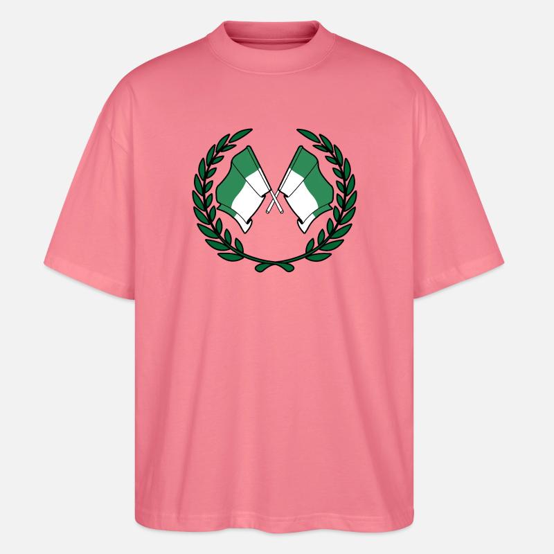 Vlieland Laurel Flags – Island Pride - Stanley/Stella Oversized Unisex Bio T-Shirt Blaster 2.0 - Pink 