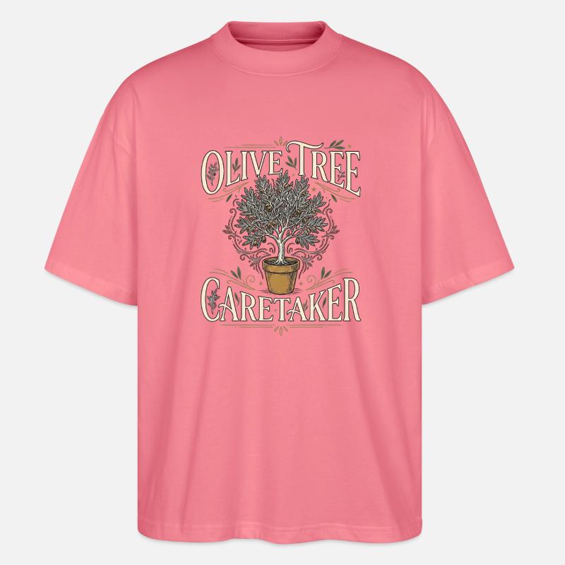 Olive Tree - Stanley/Stella Oversized Unisex Organic T-shirt Blaster 2.0 - pink joy