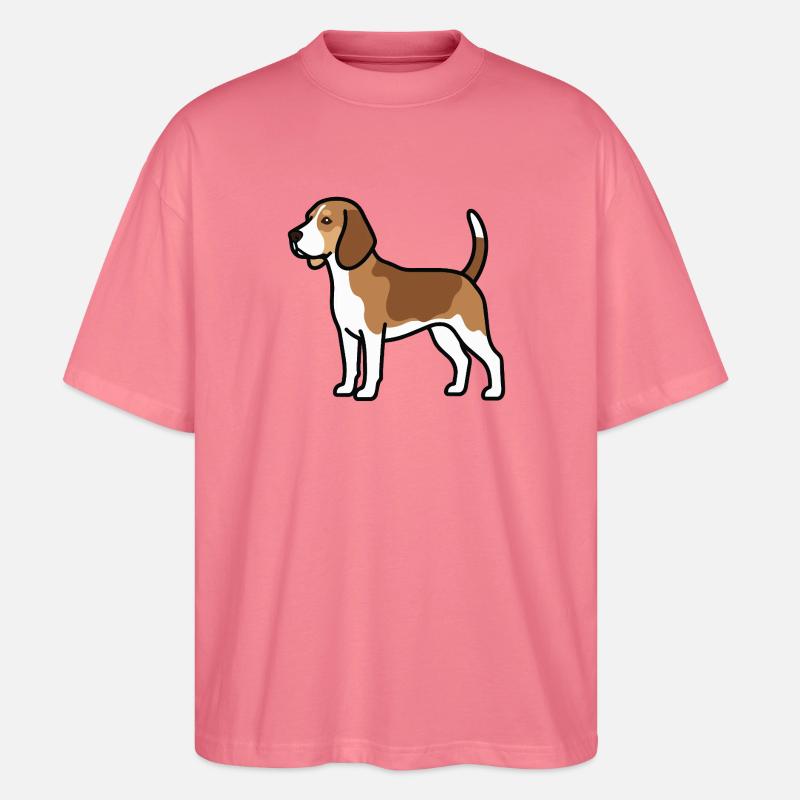 Le chien beagle - T-shirt bio Blaster 2.0 coupe oversize Stanley/Stella Unisexe - rose 