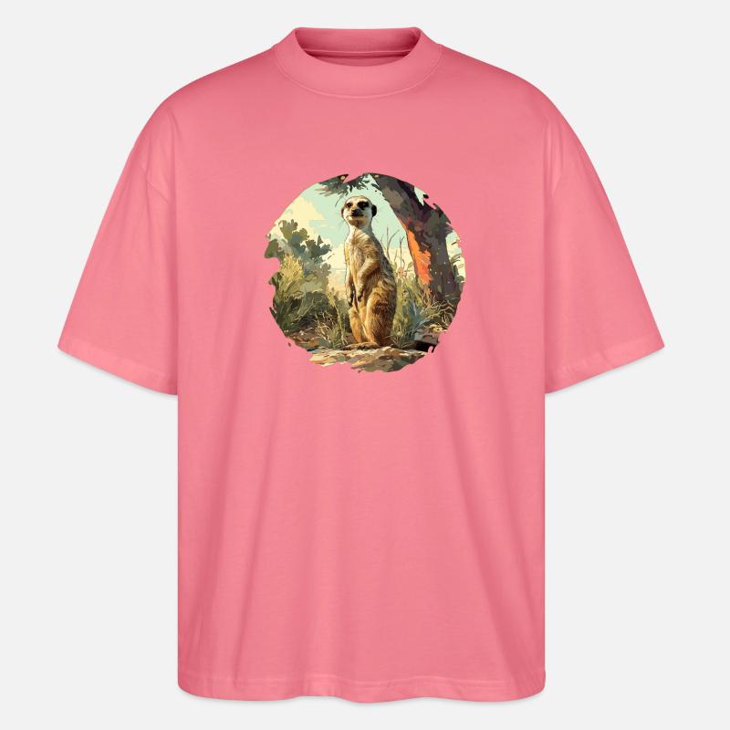 Suricate Erdmännchen - T-shirt bio Blaster 2.0 coupe oversize Stanley/Stella Unisexe - rose 
