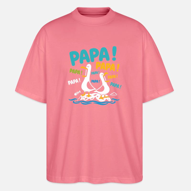 Papas oiseaux  - T-shirt bio Blaster 2.0 coupe oversize Stanley/Stella Unisexe - rose 