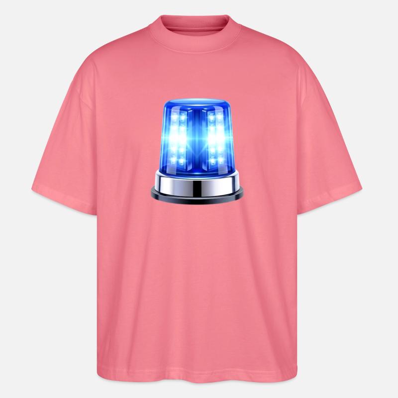Blaulicht Sirene Hyperrealistisch - Stanley/Stella Oversized Unisex Bio T-Shirt Blaster 2.0 - Pink 