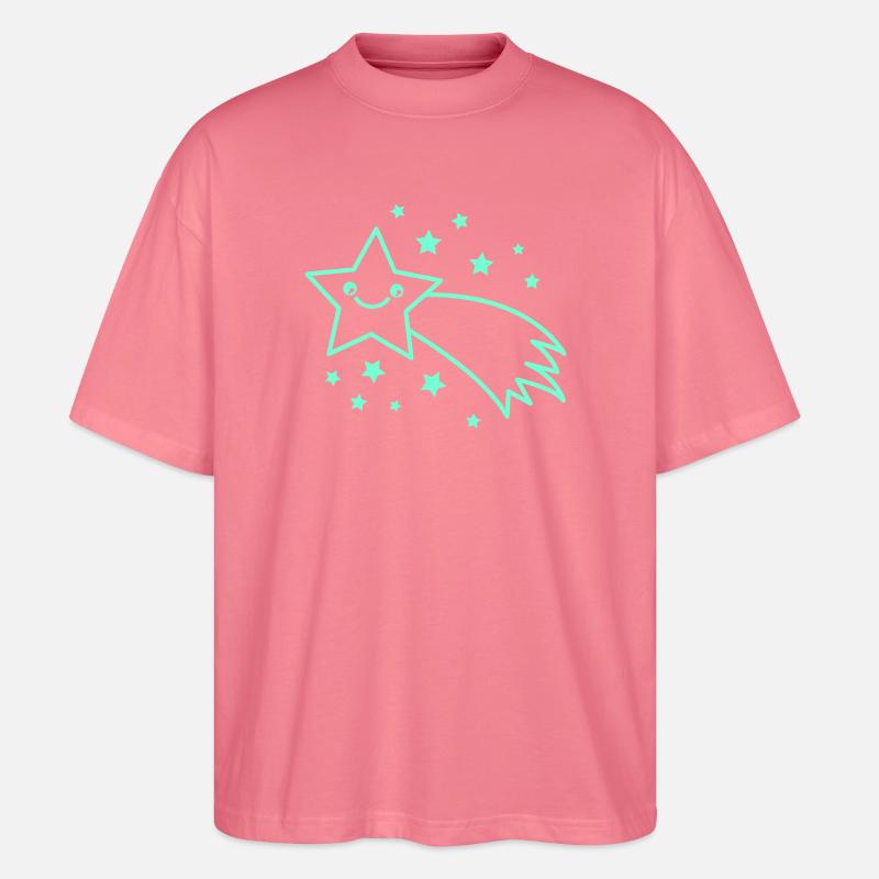 Lächelnder Sternenkomet - Stanley/Stella Oversized Unisex Bio T-Shirt Blaster 2.0 - Pink 