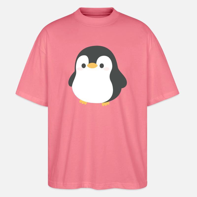 Chibi-Pinguin-Silhouette - Stanley/Stella Oversized Unisex Bio T-Shirt Blaster 2.0 - Pink