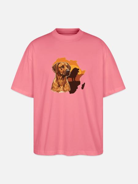 Rhodesian Ridgeback - Stanley/Stella Oversized Unisex Organic T-shirt Blaster 2.0 - pink joy 