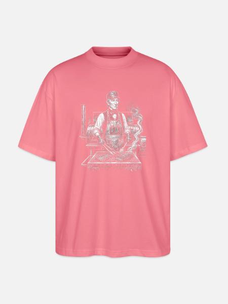 John Tyler grilling - Stanley/Stella Oversized Unisex Organic T-shirt Blaster 2.0 - pink joy 