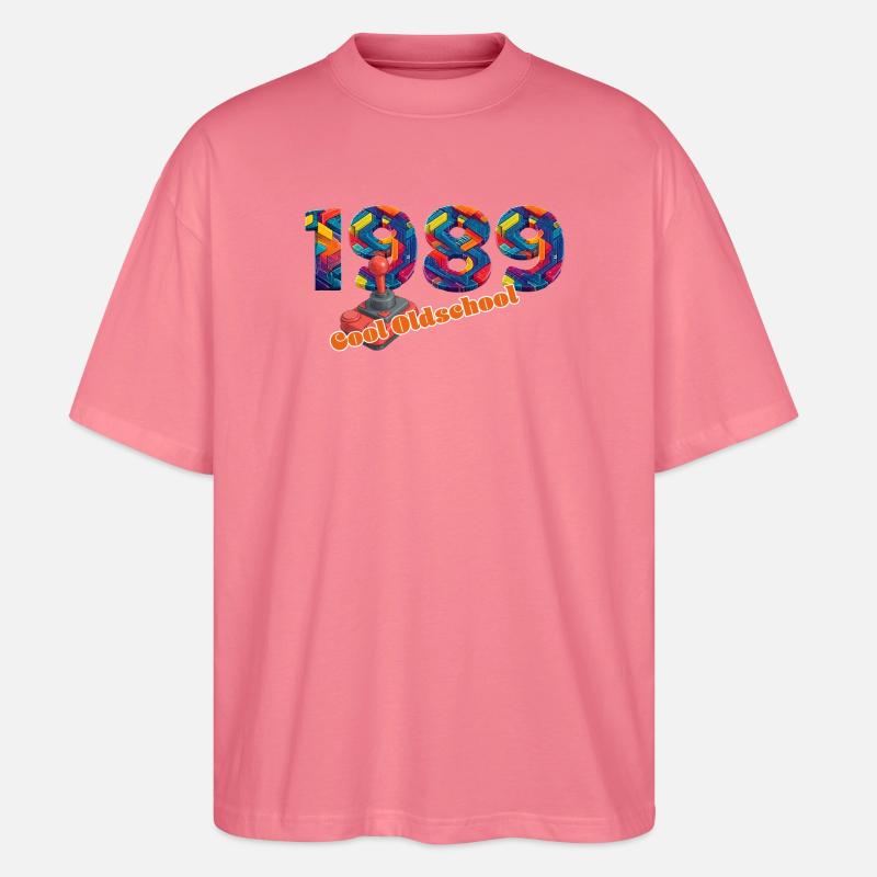 1989 – Retro Digital Gaming Stil - Stanley/Stella Oversized Unisex Bio T-Shirt Blaster 2.0 - Pink 
