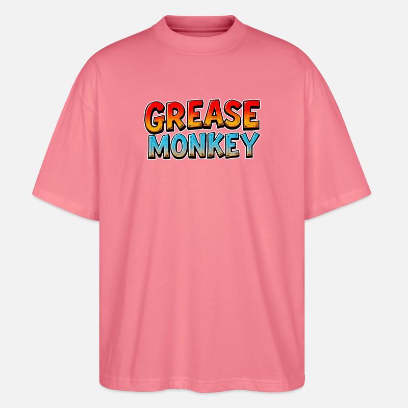 GreaseMonkey Cartoon-Text - Stanley/Stella Oversized Unisex Bio T-Shirt Blaster 2.0 - Pink 