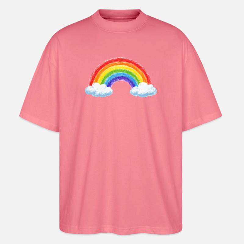 Regenbogen über Wolken - Stanley/Stella Oversized Unisex Bio T-Shirt Blaster 2.0 - Pink 