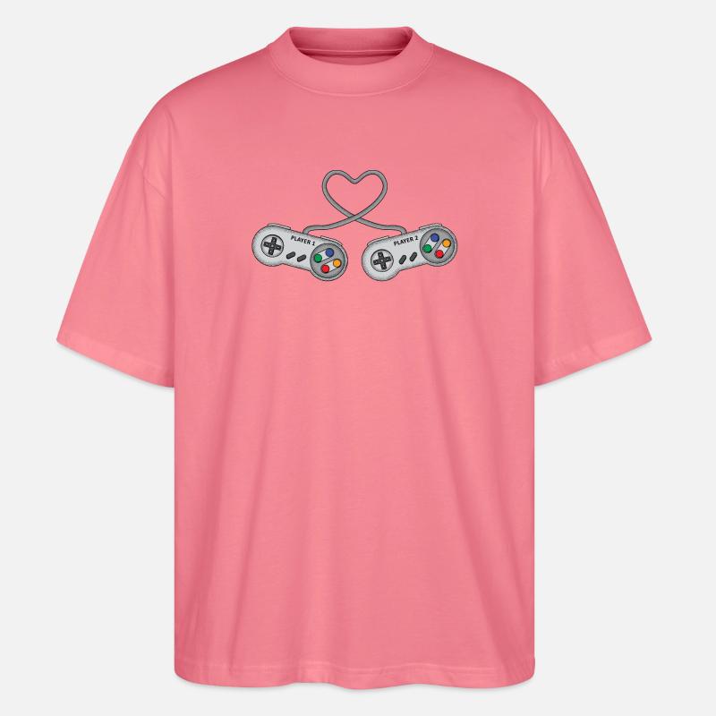 DreamTeam Controller Une console de jeu - T-shirt bio Blaster 2.0 coupe oversize Stanley/Stella Unisexe - rose 