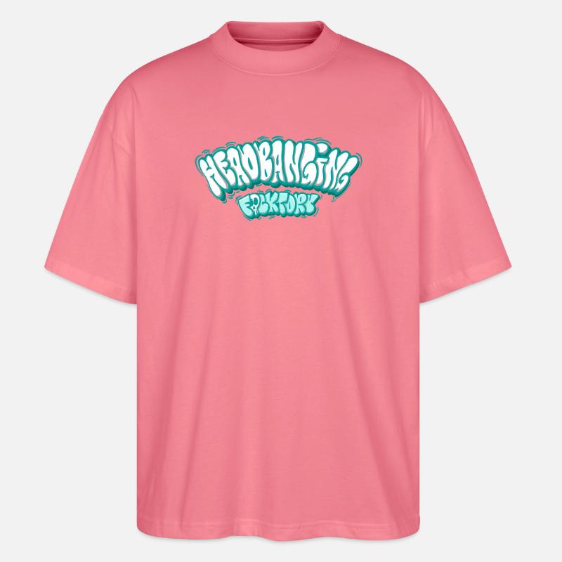 Headbanging-Graffiti - Stanley/Stella Oversized Unisex Bio T-Shirt Blaster 2.0 - Pink 