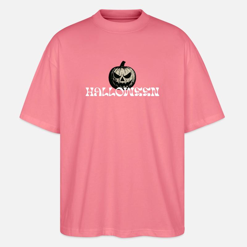 Haunted Pumpkin Halloween Textdesign - Stanley/Stella Oversized Unisex Bio T-Shirt Blaster 2.0 - Pink