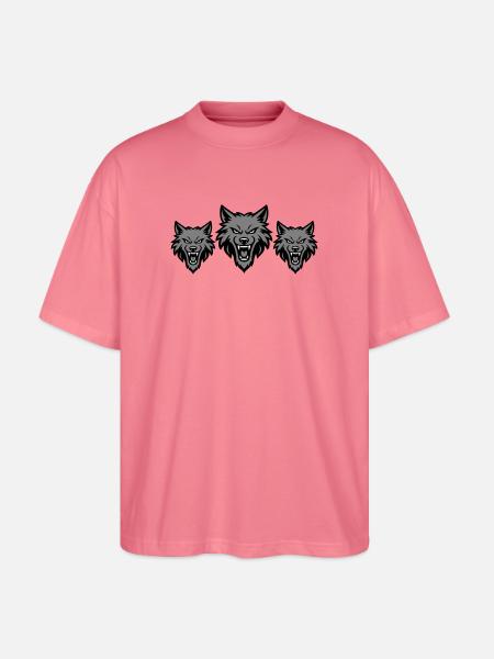 Meute d’équipe de loups - T-shirt bio Blaster 2.0 coupe oversize Stanley/Stella Unisexe - rose