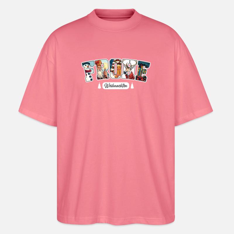 Frohe Weihnachten - Stanley/Stella Oversized Unisex Bio T-Shirt Blaster 2.0 - Pink 