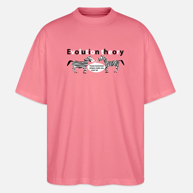Evolution theory zebras - Stanley/Stella Oversized Unisex Organic T-shirt Blaster 2.0 - pink joy 