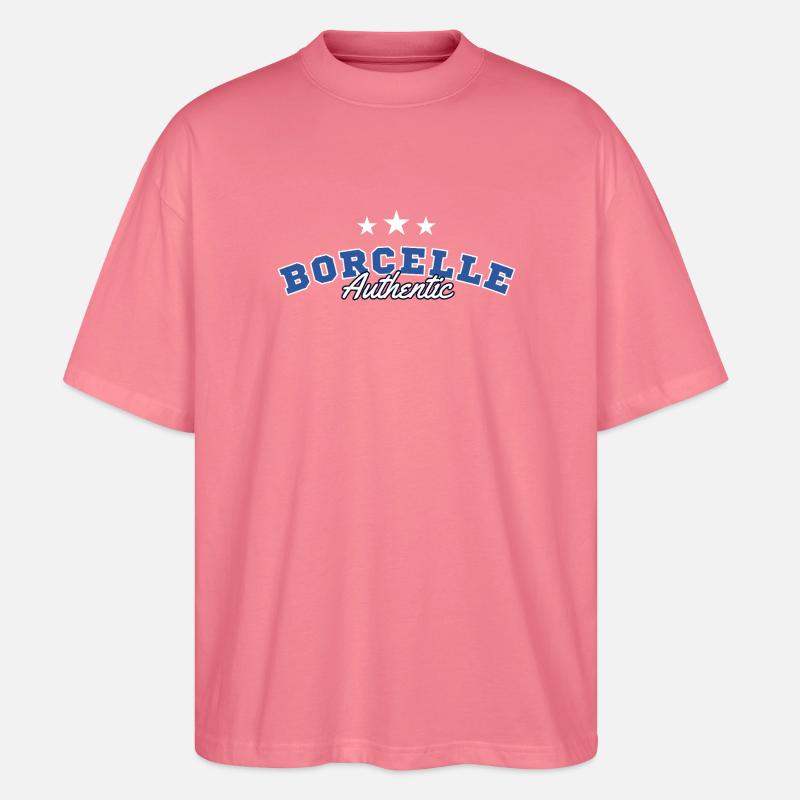 Borcelle Authentic College Script - Stanley/Stella Oversized Unisex Bio T-Shirt Blaster 2.0 - Pink 